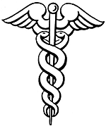 Caduceus staff.