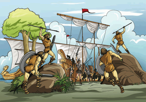 Romans invaded Britain and ruled the Celts from A.D. 43-410.