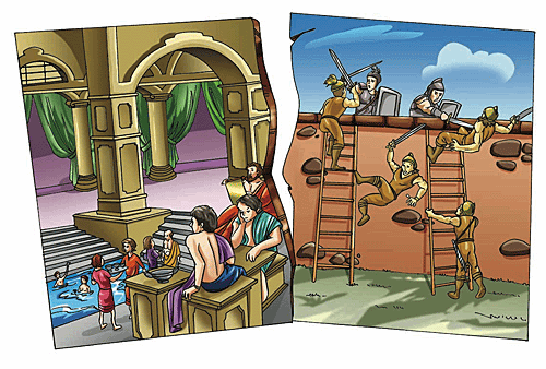 The Romans built Hadrian's wall to protect them from the Northern Picts.