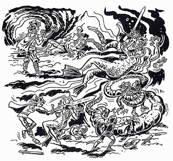 Poem about Beowulf, written about A.D. 700-750.