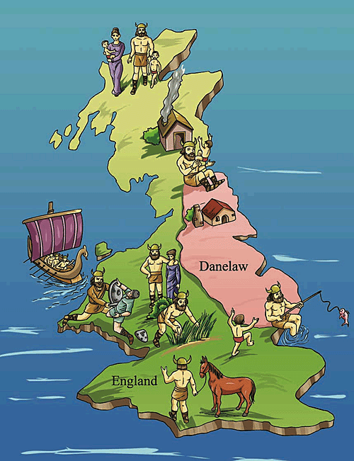 Although King Alfred is credited with saving England, he could not expel the Danes from an area of Britain known as the Danelaw.