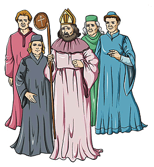 Edward brought many Normans over to Britain and made bishops of them and earls and court stallers (standard bearers), and he gave lands and great wealth to them.