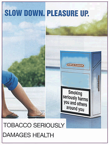 EU requirements for smoking dangers to be printed on cigarette packages