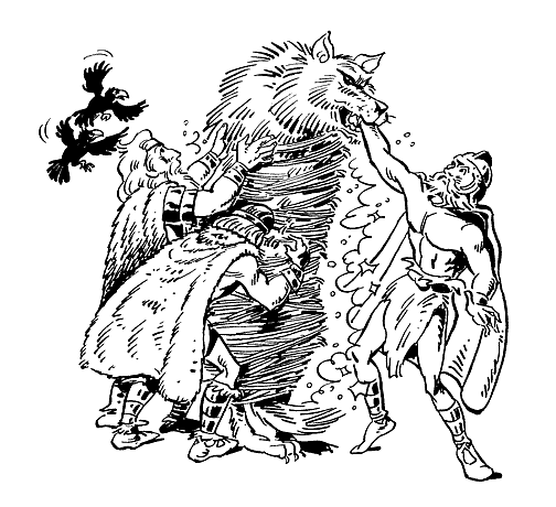 Fenris agreed to allowing the gods to bind him with the thin magic rope if Tiw would put his hand in Fenris' mouth as a guarantee of no trickery.