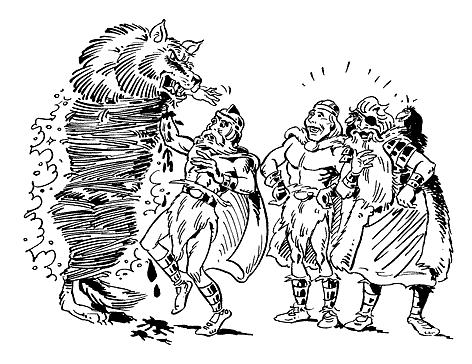 When Fenric could not break the magic rope, he bit Tiw's hand off.