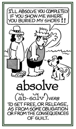 To set free from consequences of doing something.