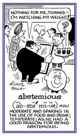 Moderate and sparing in the use of food and drink; being temperate.