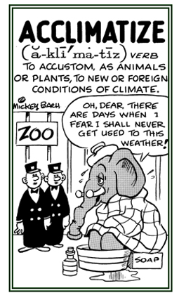 To accustom plants or animals to new climates.