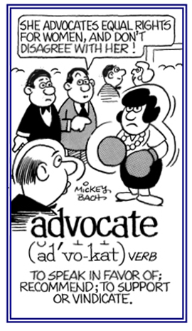 To strongly speak and recommend an issue or cause.