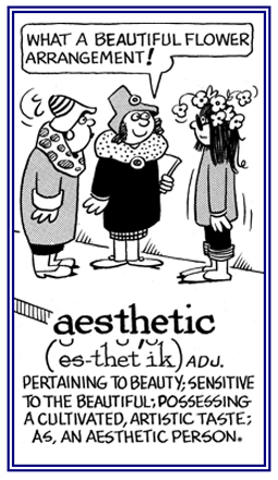 Pertaining to beauty, sensitive to what is beautiful.