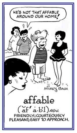 Relating to being very friendly.