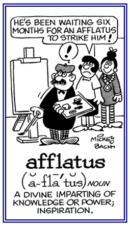 Inspiration from a divine source.