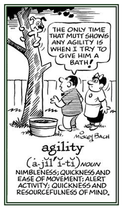 Ease of movement and resourcefulness of mind.