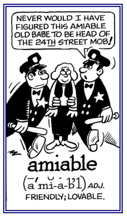 Lovable and friendly old woman.