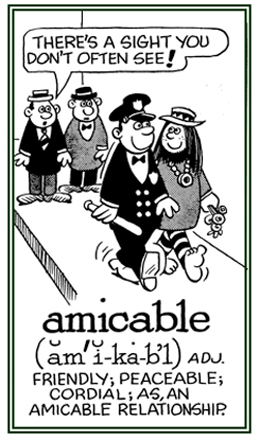 Characteristic of being cordial and having a good relationship.