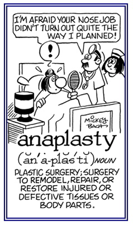 Plastic surgery to restore a part of the body.