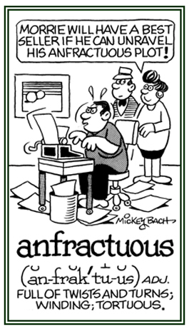 Winding, tortuous, or full of twists and turns.