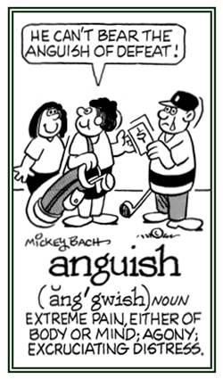 Agony, excruciating distress.