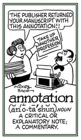 An explanatory note or commentary.