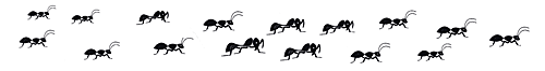 Ants on the march.