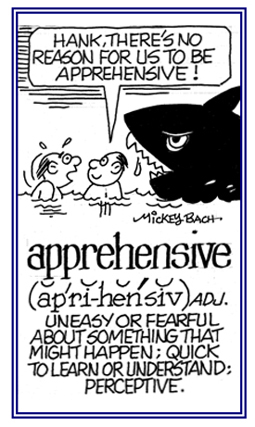 Dreading what is about to happen.