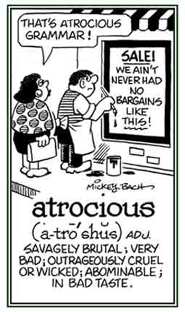 Writing that is in bad taste.