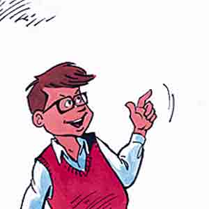 The boy responds with an audacious statement.