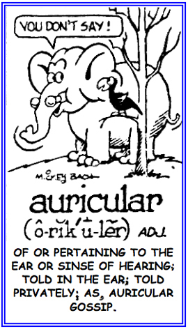 Referring to a secret that is told in the ear.