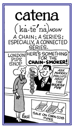 A connected series, a chain.