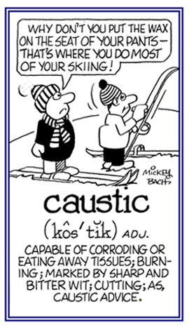 A reference to a sharp and bitter cleverness.