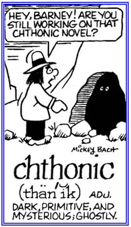 Resembling the dark and mysterious areas below the surface of the earth.