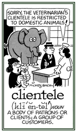 A group of custors of a businness.