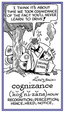 Notice with perception.