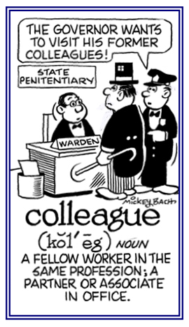 A fellow worker in the same profession.