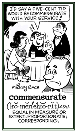 A reference to being corresponding or equal in amount.