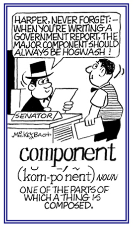 A part of something that is being compiled or constructed.