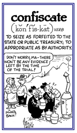 To take or to seize by authority.