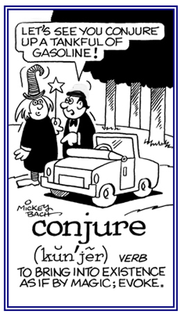 To bring into existence in a magical way.