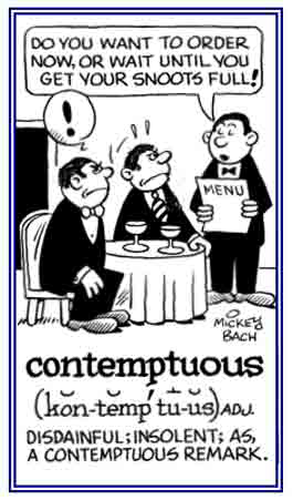 Relating to an insolent remark.