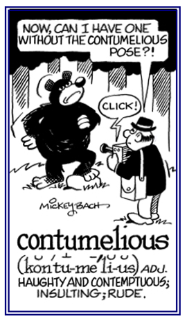 Pertaining to being rude, contemptuous, and insulting.