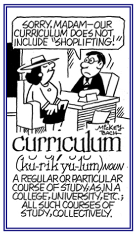 A particular or regular course of study collectively