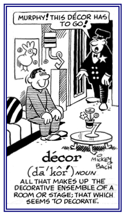 Decorative ensemble of a room.