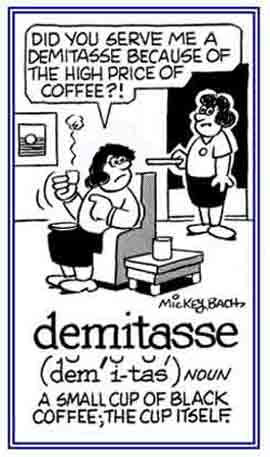 A small cup of black coffee.