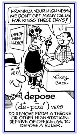 To remove from a throne or other high office.