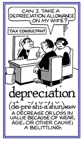 A decrease or loss in value.