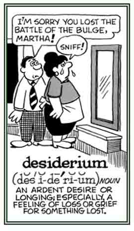 An ardent desire or longing for something to happen; especially, a feeling of loss or grief for something lost.