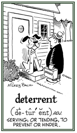 A reference to that thich prevents or hinders an action.