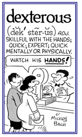 Relating to being skillfull with the hands..