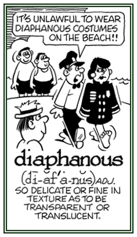 A reference to material that is so thin that it reveals what is behind it .