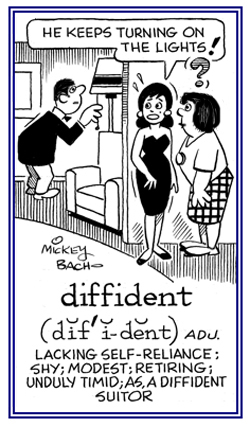 Lacking confidence in oneself or being overly timid.